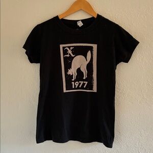 X Graphic T-Shirt with Cat Design